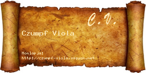 Czumpf Viola névjegykártya